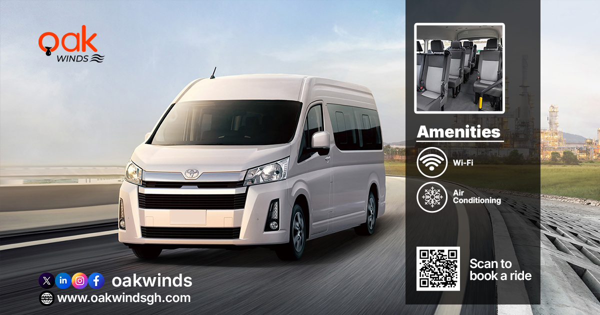 Oak Winds bus rentals in Ghana
